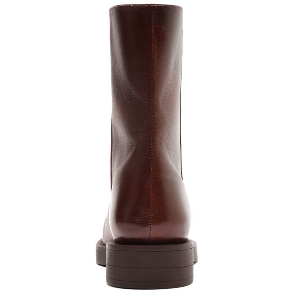 Schutz Jamie Leather Bootie, Brown - Picture 3 of 6